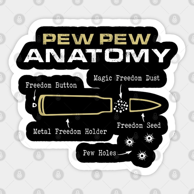 PEW PEW Anatomy Sticker by Andreeastore  